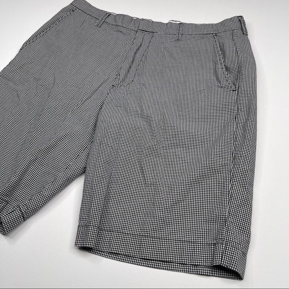 JCrew Shorts Gingham Black White Y2K Beach Summer Preppy Vacation Golf Grandpa - Picture 2 of 13